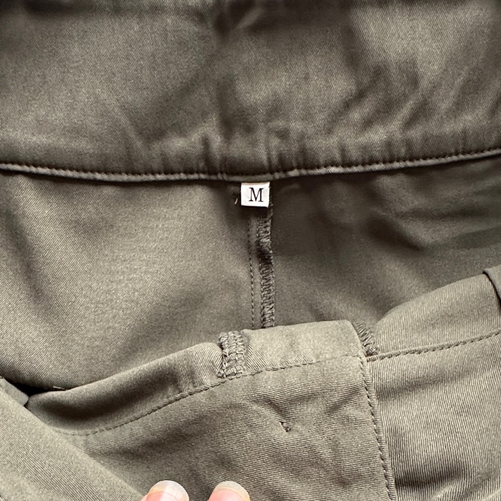 Women's Olive Cargo Jeans - Picture 2 of 12